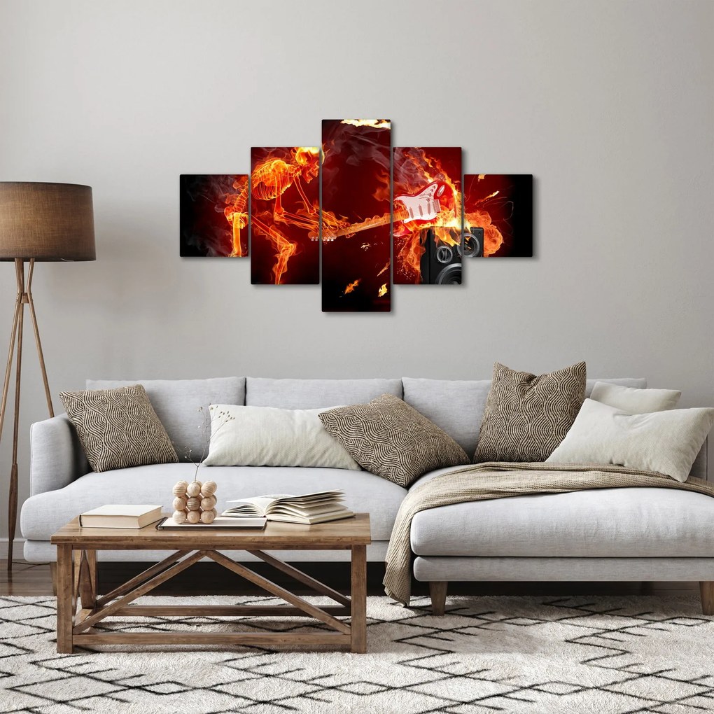 Obraz - Muzyka w płomieniach (125x70 cm)