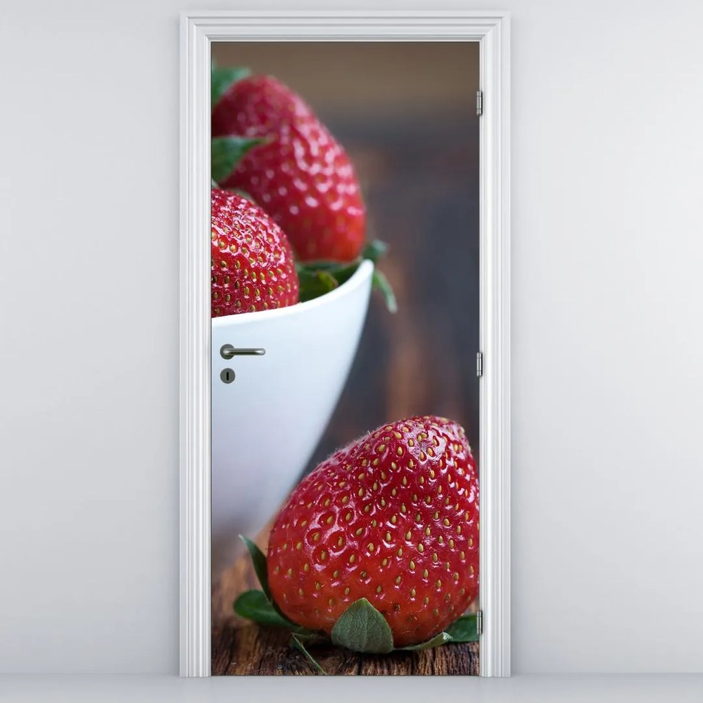 Fototapeta na drzwi - Truskawki (95x205cm)