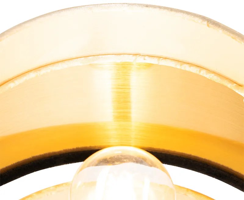 Nowoczesna lampa stołowa czarna ze złotem - Elif