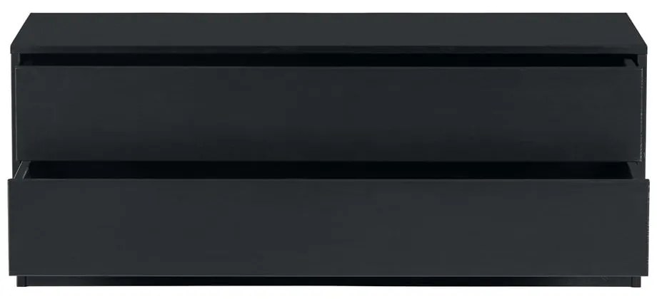 Czarny zestaw pod TV z litego drewna sosnowego 358x210 cm Finca – WOOOD