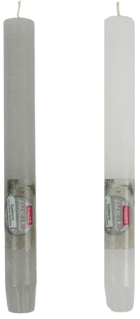Zestaw świec PROFISSIMO RUSTIC 24 cm, 8 sztuk