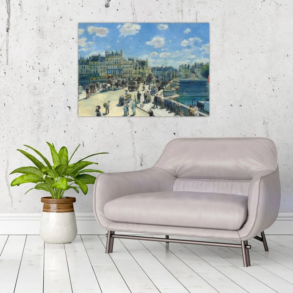 Obraz na szkle - Auguste Renoir, Pont Neuf, Paris, reprodukcje (70x50 cm)