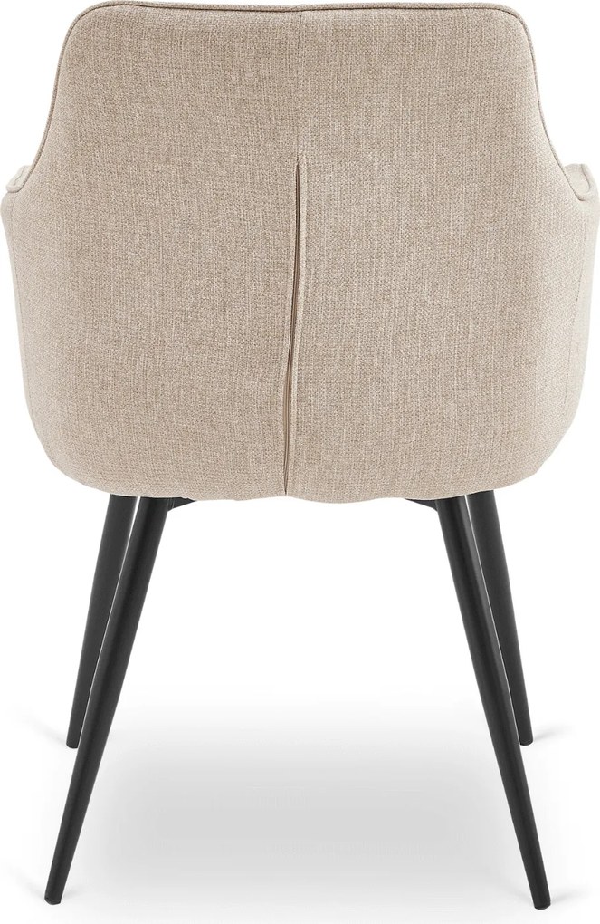 Krzesło Tapicerowane do Salonu PALMA Beżowe Nowoczesne