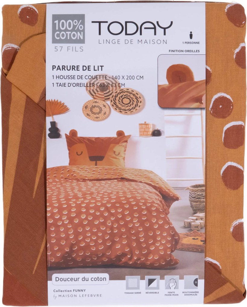 Pościel dla dzieci zwierzątka z uszkami MAGIC JUNGLE, 100% bawełna