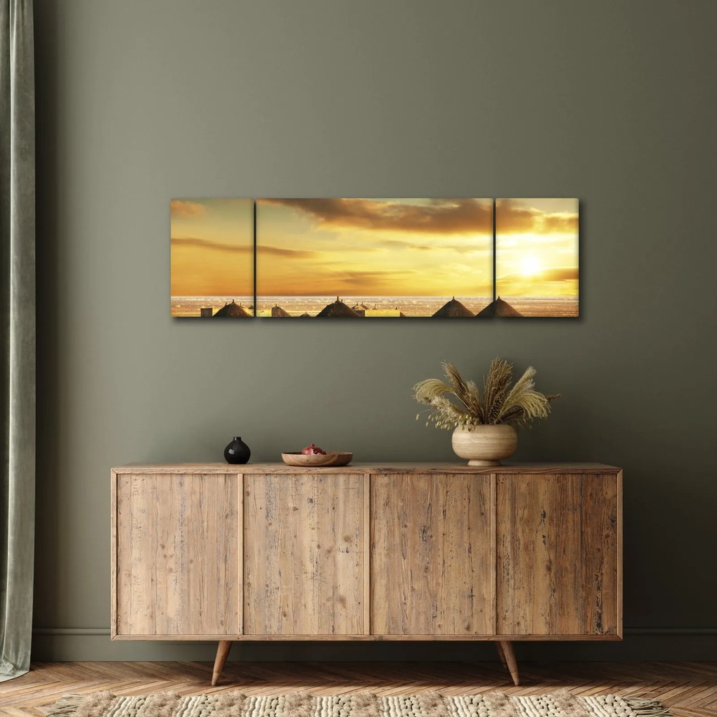 Obraz - Chaty na pustyni (170x50 cm)