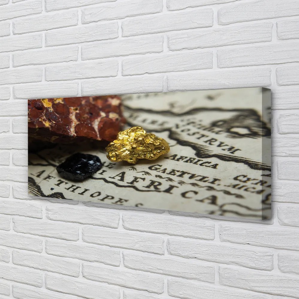 Obraz na płótnie Złota Mapa