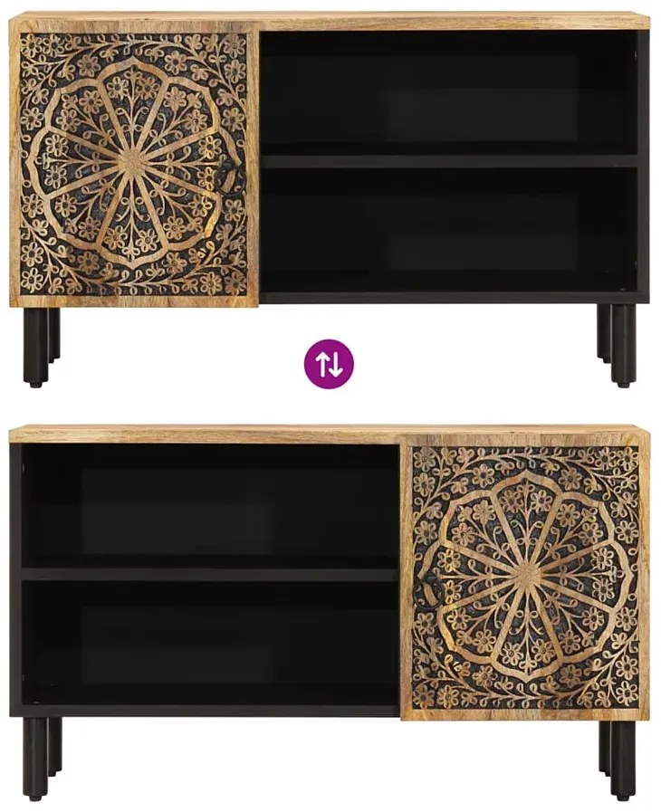 Szafka RTV z drewna mango z drzwiczkami E9-F88