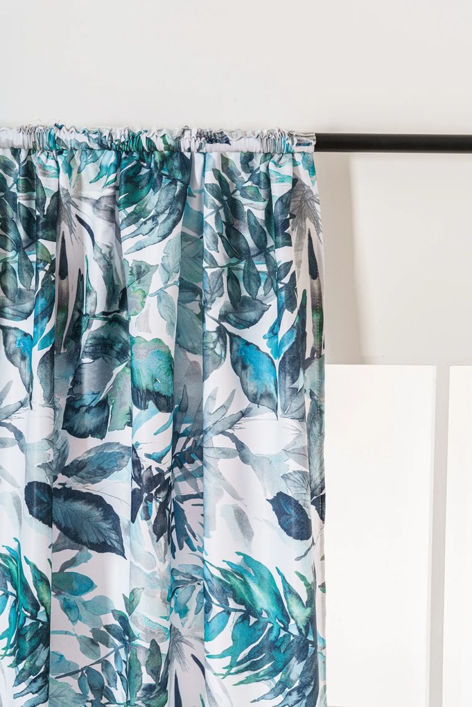 Designerska zasłona CORTINA 140x270 cm, wzorzysta Zawieszanie: Taśma z wiązaniami