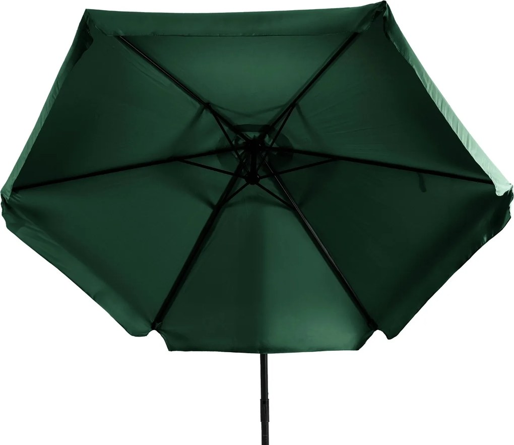 Składany parasol ogrodowy regulowany Akron, zielony