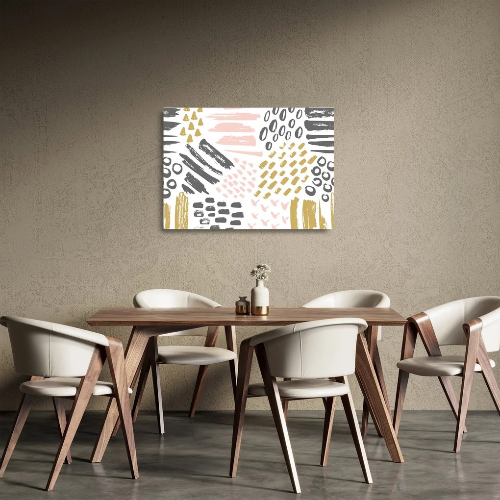 Obraz na szkle - Uderzenia abstrakcyjne (70x50 cm)