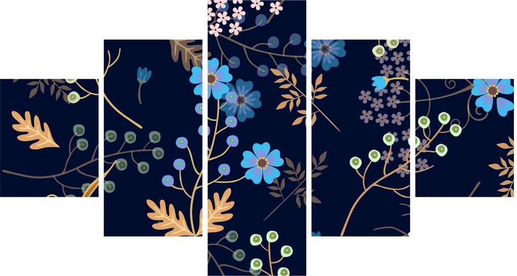 Obraz - Jesienne kwiaty (125x70 cm)