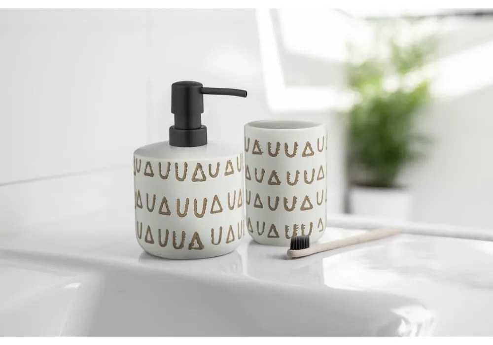 Beżowy ceramiczny kubek na szczoteczki do zębów Avila – Wenko