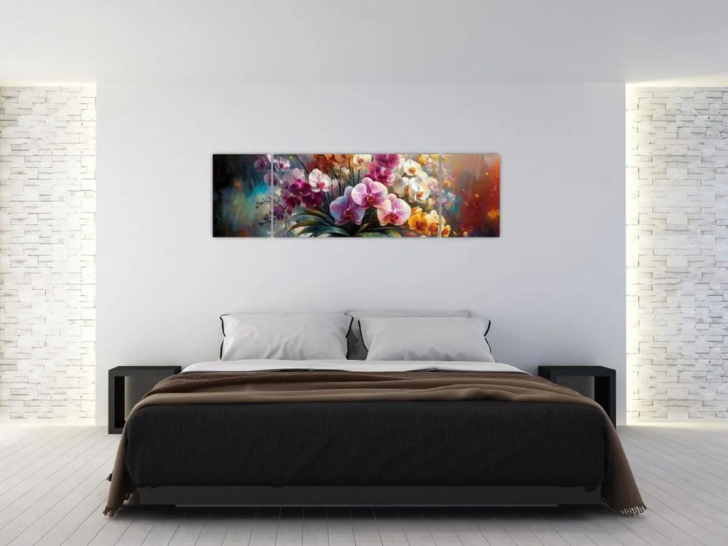 Obraz - Wazon z kwiatami II. (170x50 cm)