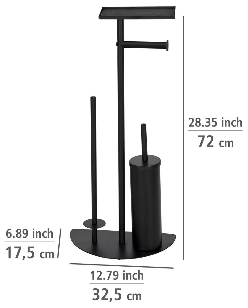 Stojak na szczotkę WC i papier z półeczką 4w1 COSENZA