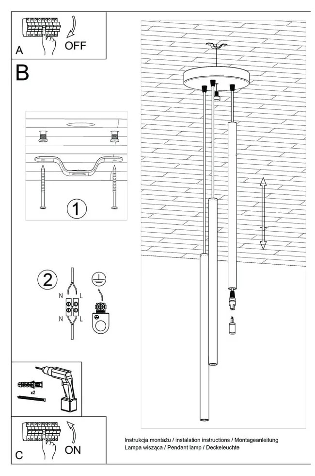 Ceglasta lampa wisząca ø 19,5 cm Fideus – Nice Lamps