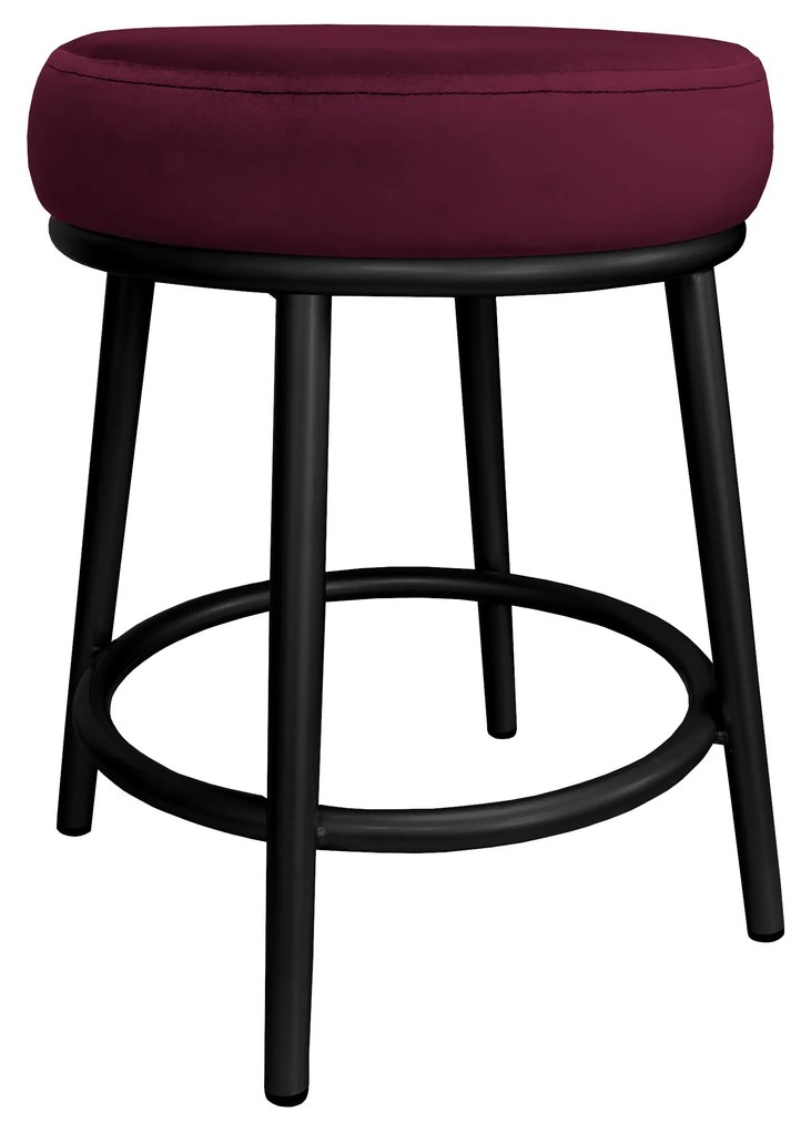 Taboret Ben noga metalowa czarna MG02