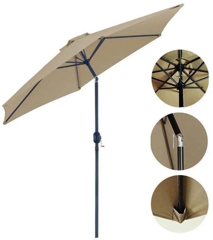 Parasol z możliwością regulacji kąta nachylenia