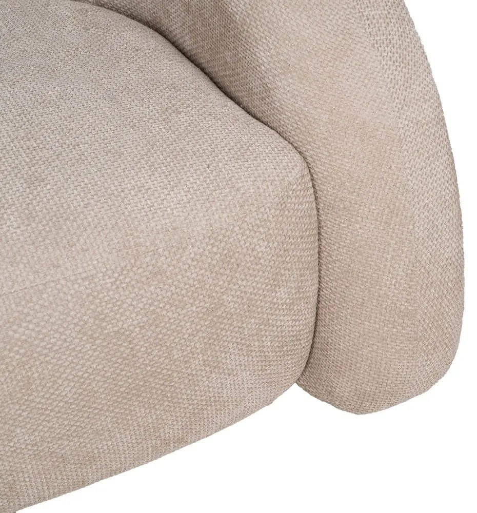 Beżowa sofa z tkaniny szenilowej 200 cm Minimal – Ixia