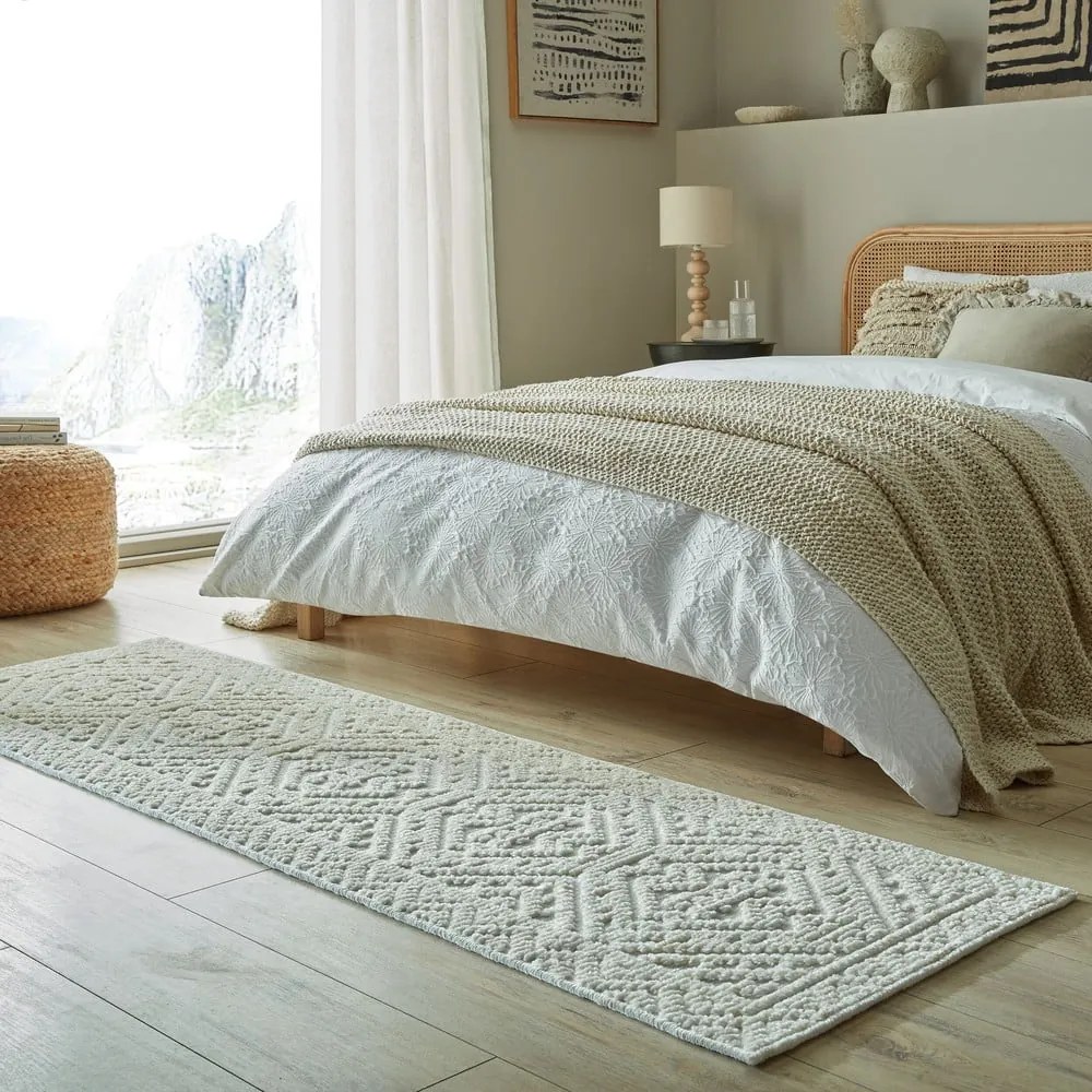 Kremowy chodnik z szenilu odpowiedni do prania 60x240 cm Jaipur – Flair Rugs