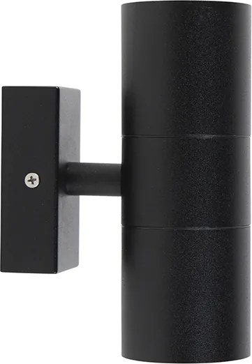 Zestaw 2 lamp zewnętrznych ściennych czarnych IP44 - Duo