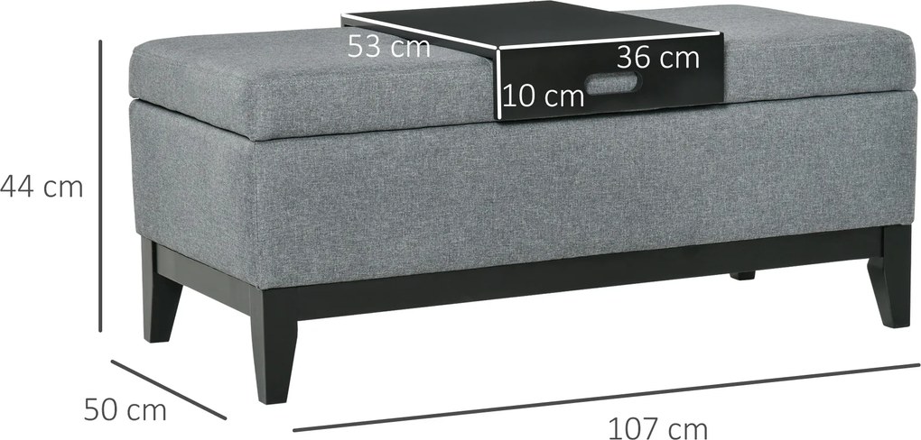 Ławka HOMCOM 107 cm x 50 cm x 44 cm