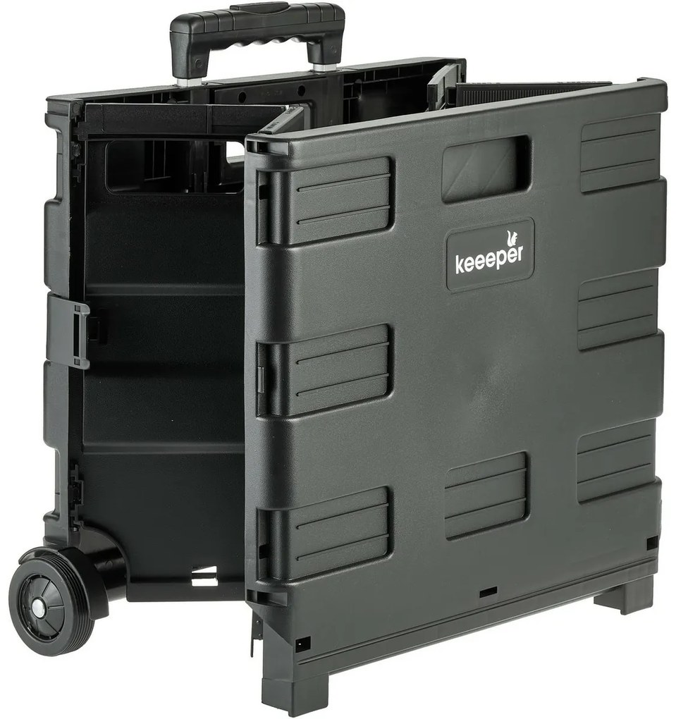 Keeeper Składany wózek na zakupy Olli 65 l Czarny, 65 l