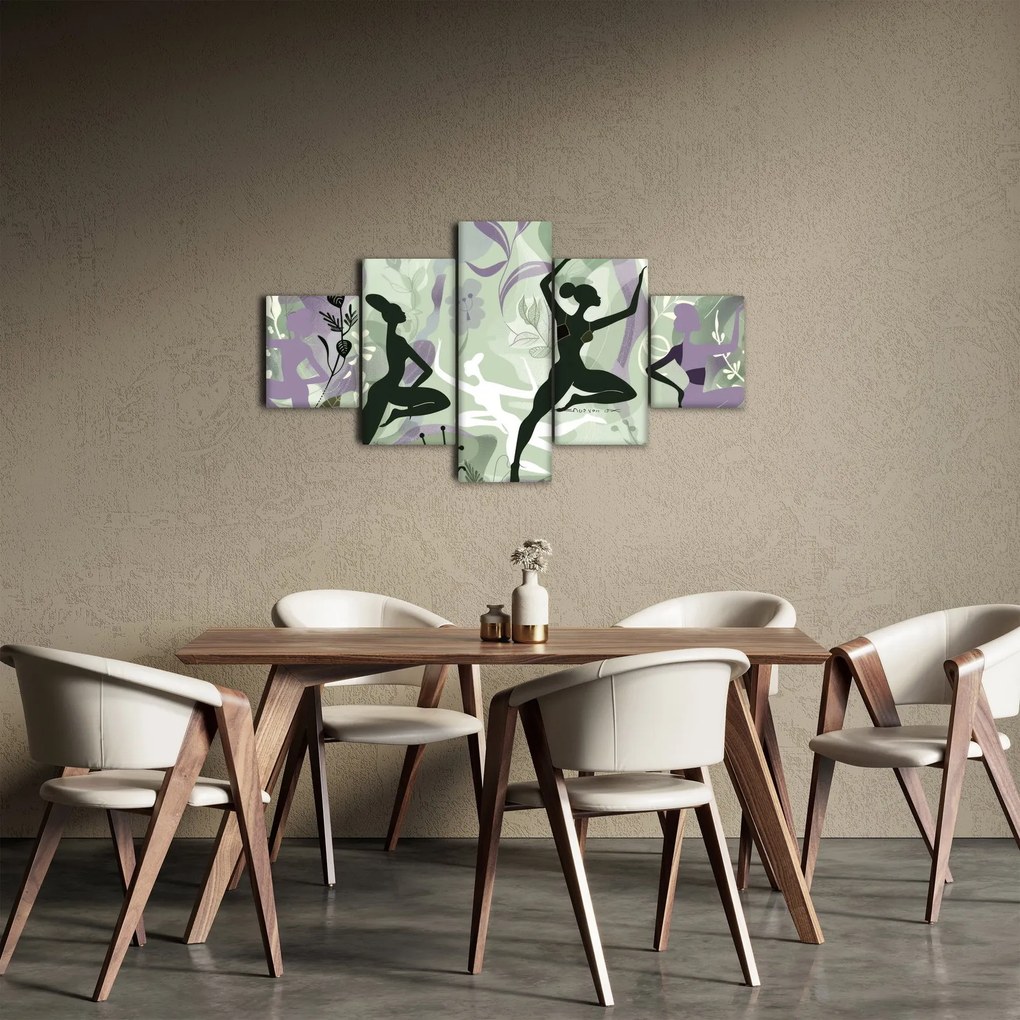 Obraz - Ilustracja przedstawiająca tancerzy (125x70 cm)