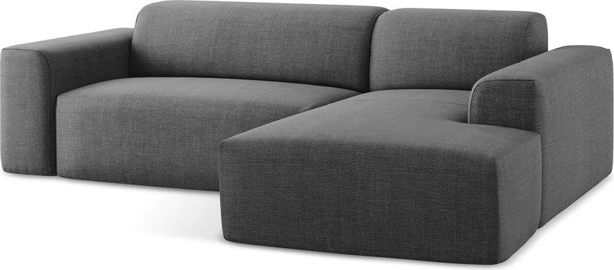 Szary narożnik (prawostronny/z szezlongiem) Keli – Makamii