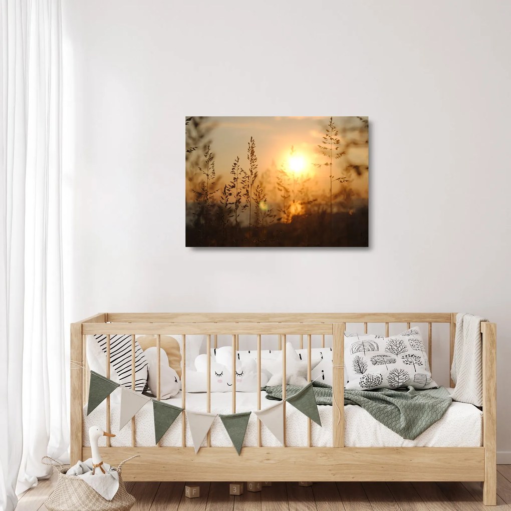 Obraz na szkle - wschód słońca (70x50 cm)
