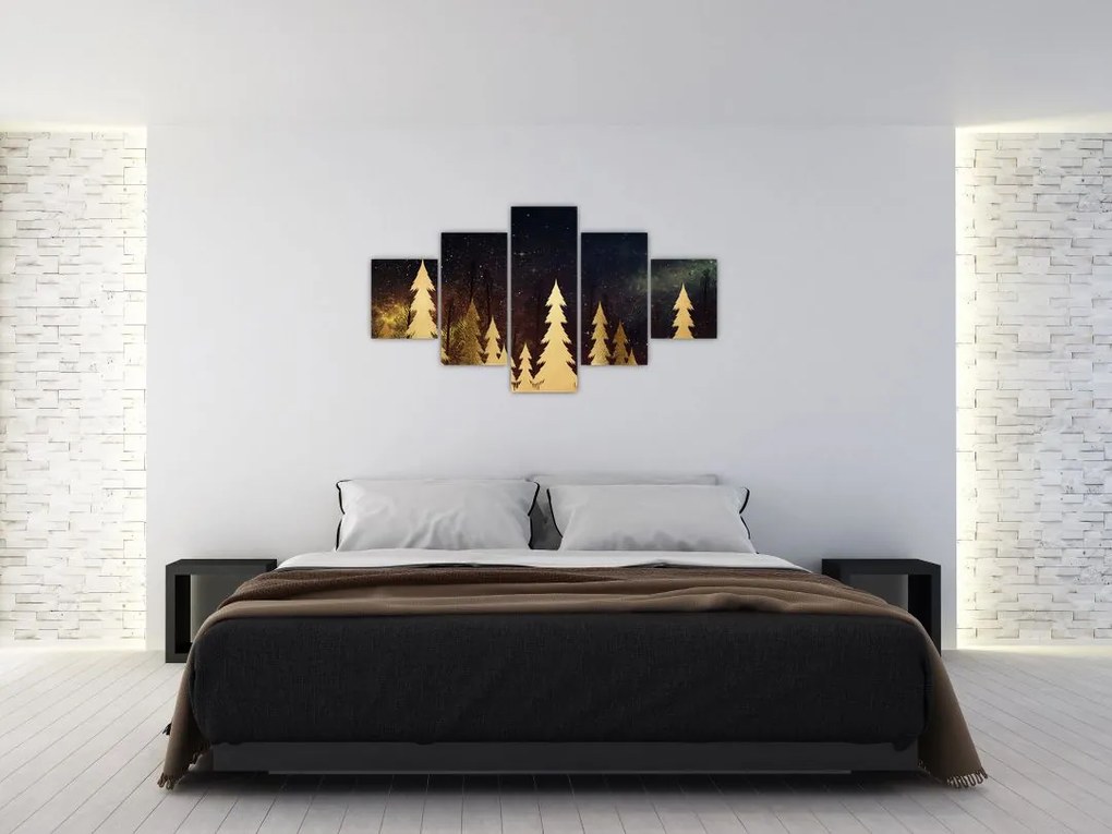 Obraz - Złota noc (125x70 cm)