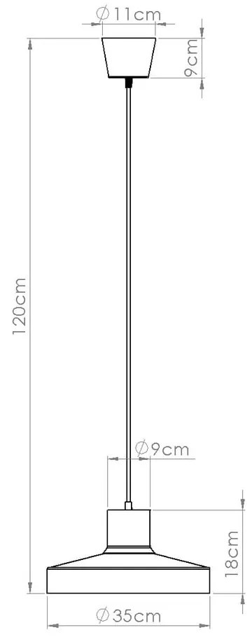 Zielona lampa wisząca ø 35 cm Vito – Sollux