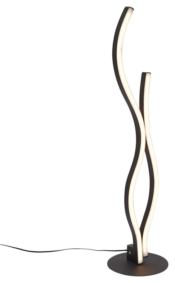 Designerska lampa stołowa czarna z LED z możliwością ściemniania - Ying