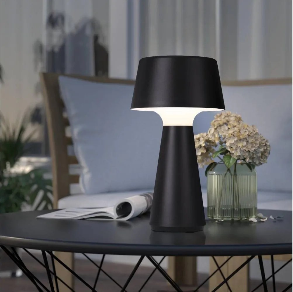 Eglo 75796-LED Lampa stołowa zewnętrzna ładowalna SCORRANO LED/3W/230V 2000mAh IP44 czarna