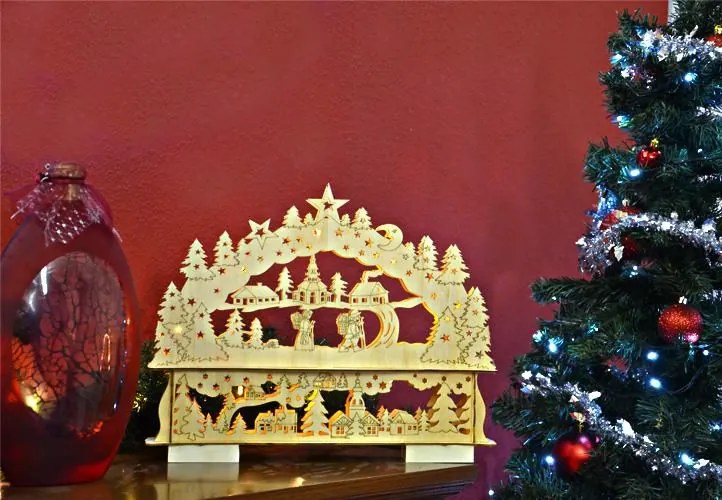 Świąteczna dekoracja – Bożonarodzeniowa sceneria – 10 LED diody