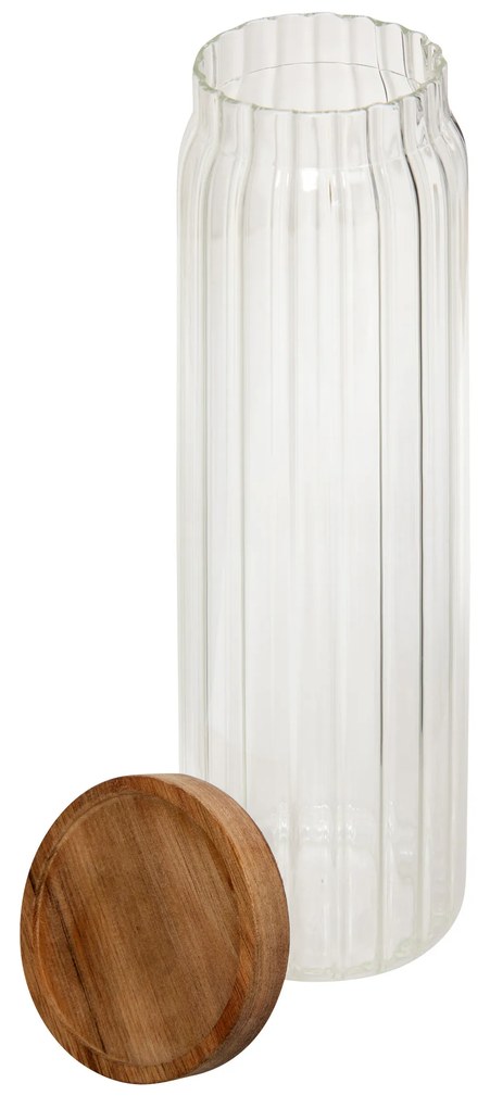 Pojemnik na makaron spaghetti HARMONY, ryflowane szkło, 1,3 l