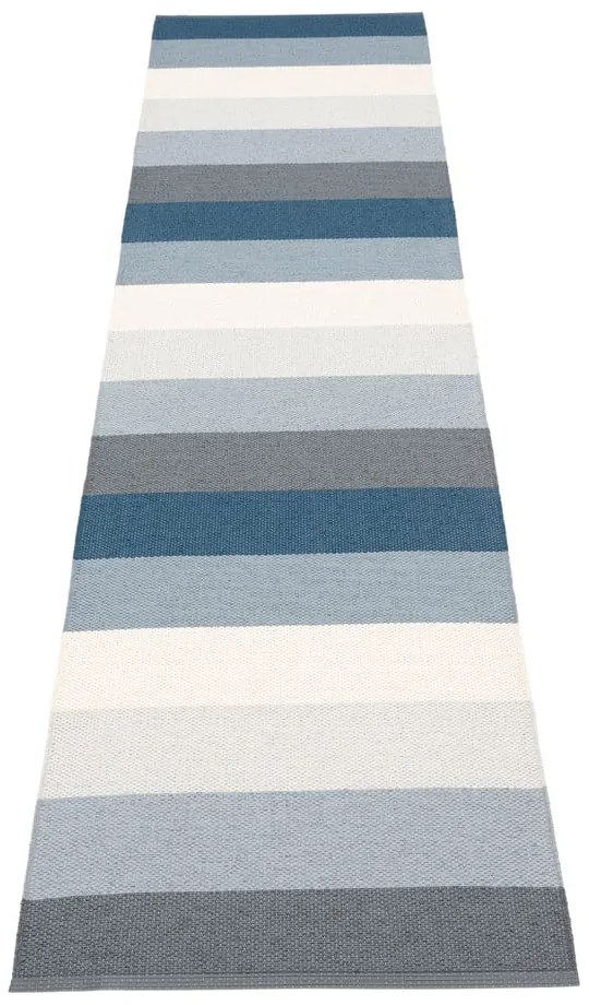 Niebiesko-kremowy chodnik odpowiedni na zewnątrz 70x300 cm Molly Ocean Grey – Pappelina