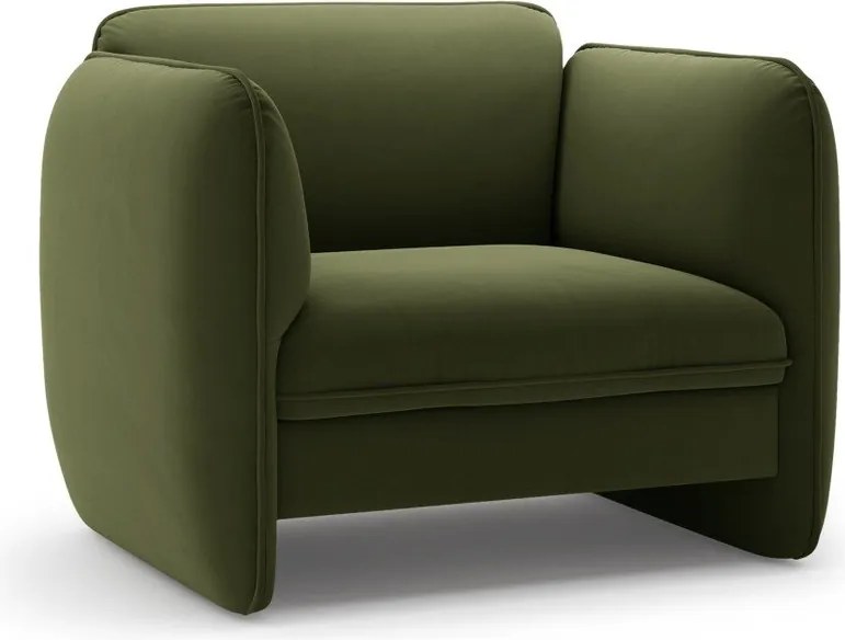 Zielony aksamitny fotel Georgia – Micadoni