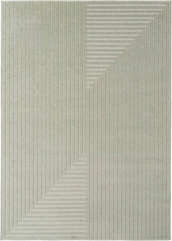 Dywan uniwersalny Nova 3D Geometria oliwkowy 140 cm x 200 cm