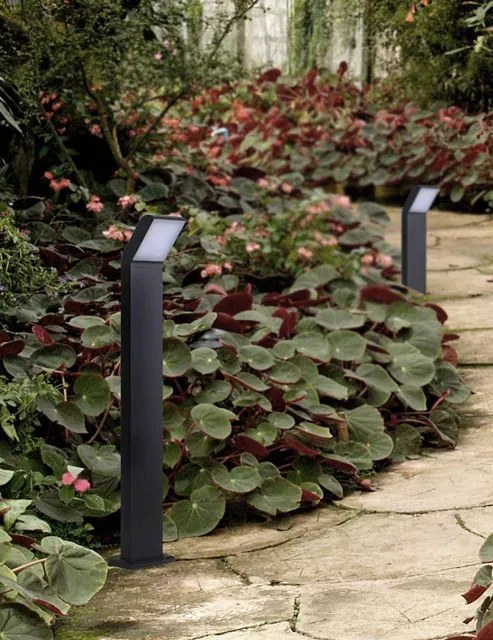 Czarna nowoczesna stojąca lampa ogrodowa LED - S345-Lucida