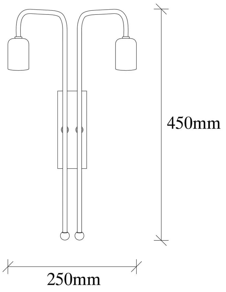 Metalowy kinkiet w złotym kolorze Opviq lights Pahoma