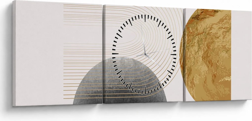 Obraz - Rustic Arches N⁰2 (z zegarem) (90x30 cm)