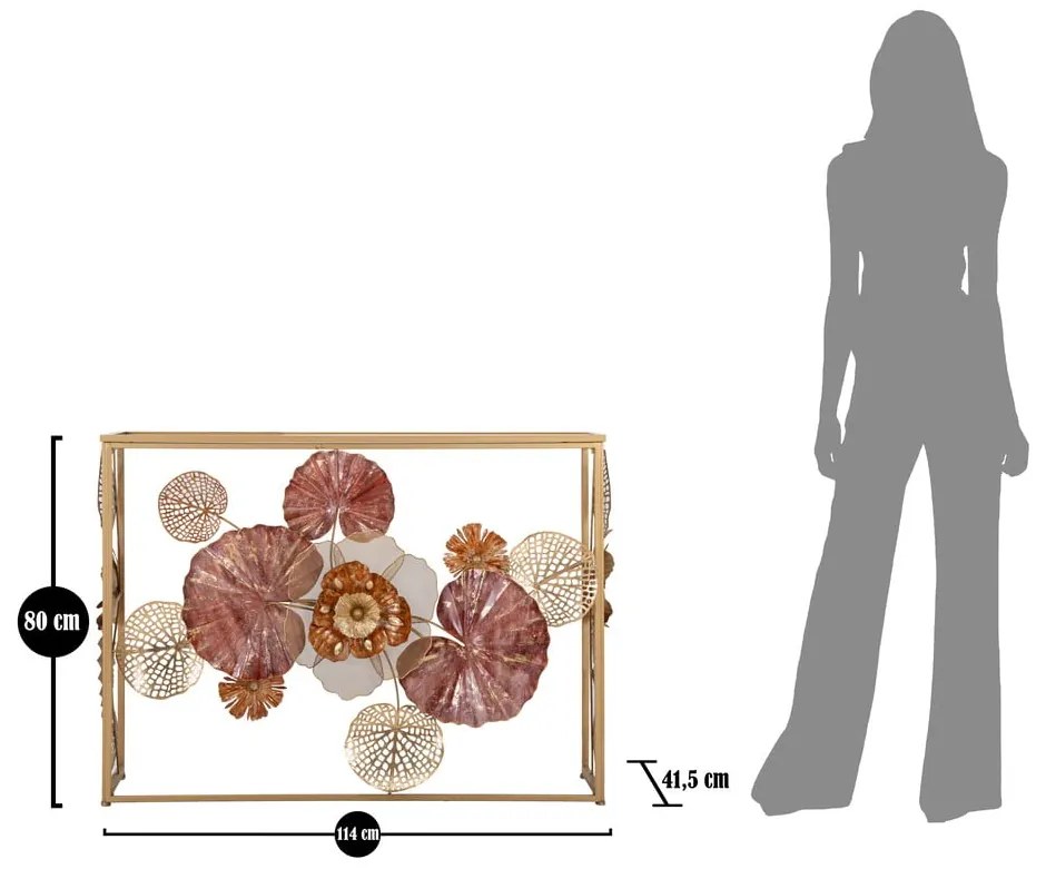 Pomarańczowa konsola 41.5x114 cm Glam Redy – Mauro Ferretti