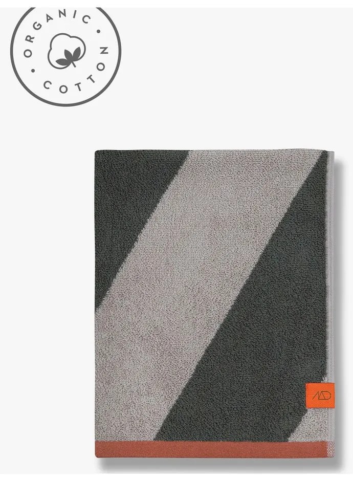 Ręczniki z bawełny organicznej frotte w kolorze khaki zestaw 2 szt. 40x55 cm Diagonal – Mette Ditmer Denmark