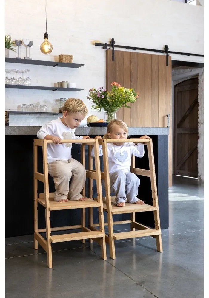 Pomocnik kuchenny dla dzieci z litego drewna bukowego w naturalnym kolorze Forrest – Vipack