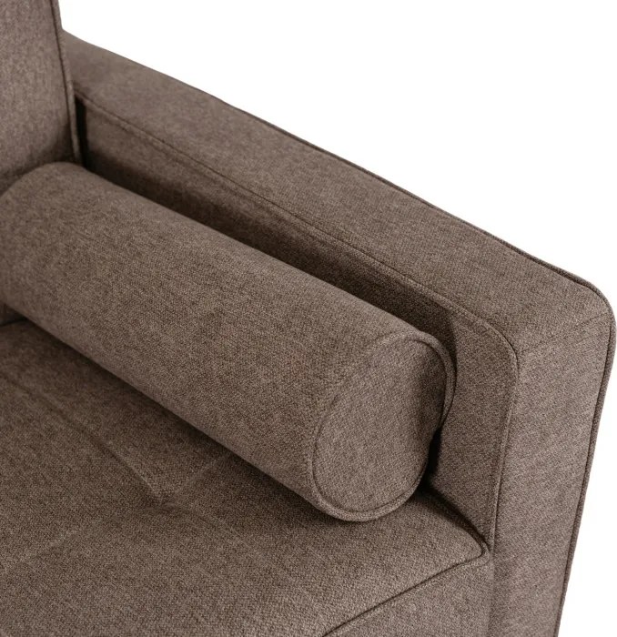 Sofa z Funkcją Spania MALTA Wersalka Rozkładana Dwuosobowa Brązowa Nowoczesna do Salonu