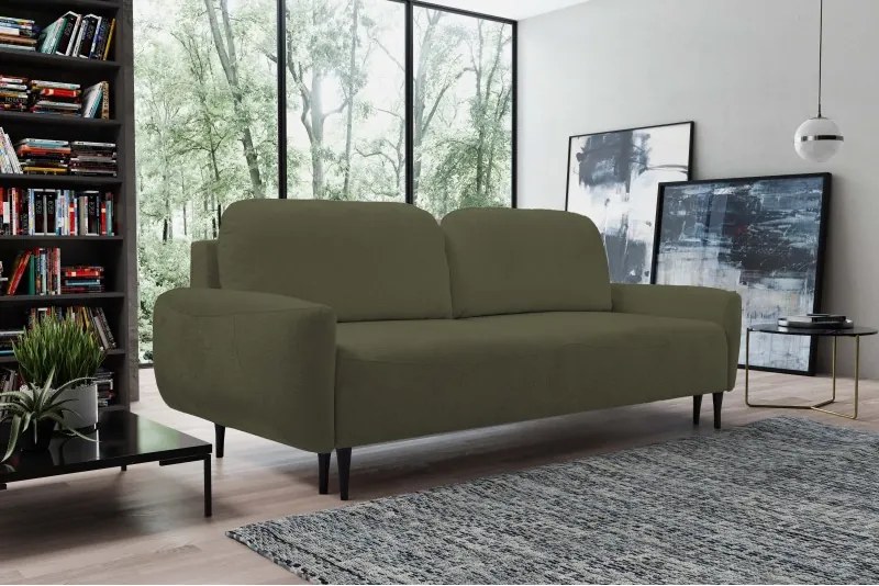 Sofa BOHO z funkcja spania i pojemnikiem OLIWKOWY PERFECT HARMONY 39