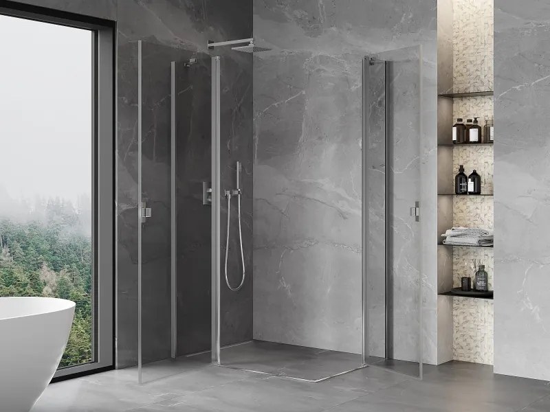 Mexen Mist Duo kabina prysznicowa uchylna 115 x 70 cm, transparent, chrom - 8A4-115-070-01-00
