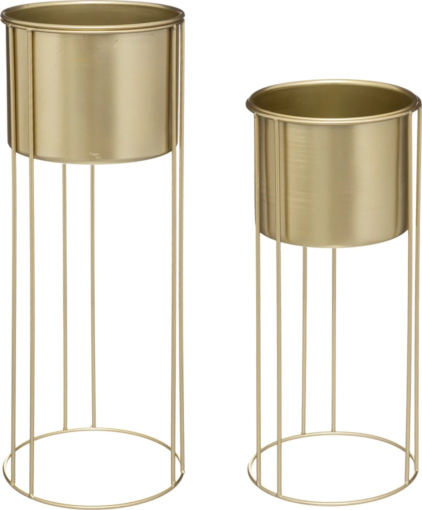 Kwietnik metalowy stojący, 2 sztuki, 58 cm