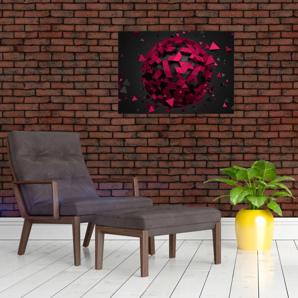 Obraz abstrakcji 3D (70x50 cm)