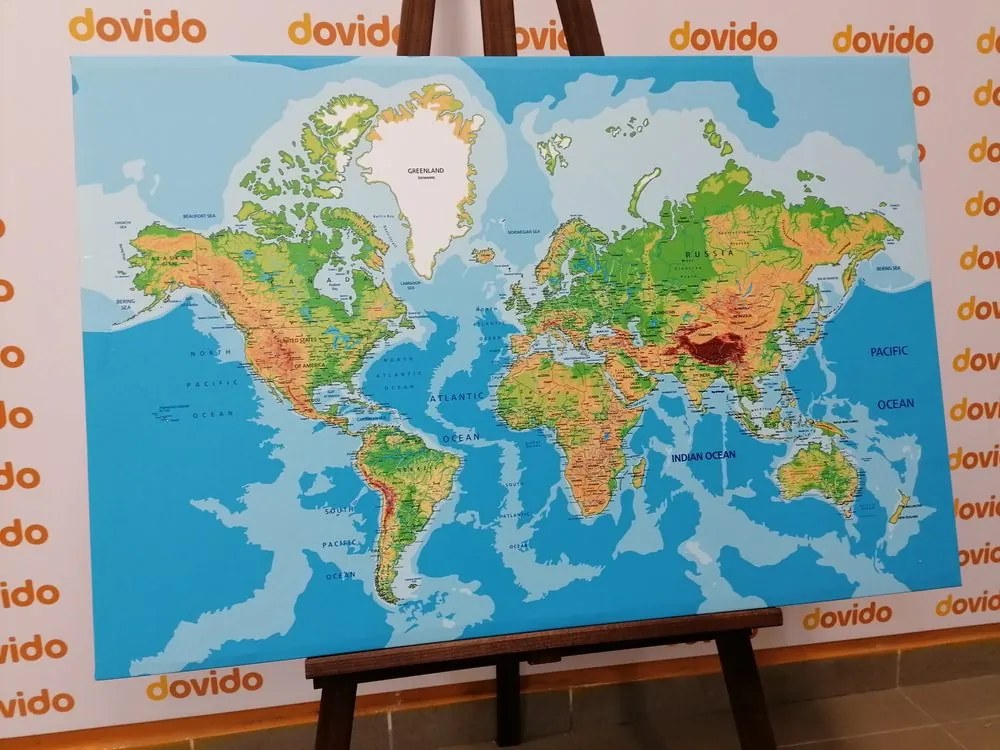 Obraz na korku klasyczna mapa świata